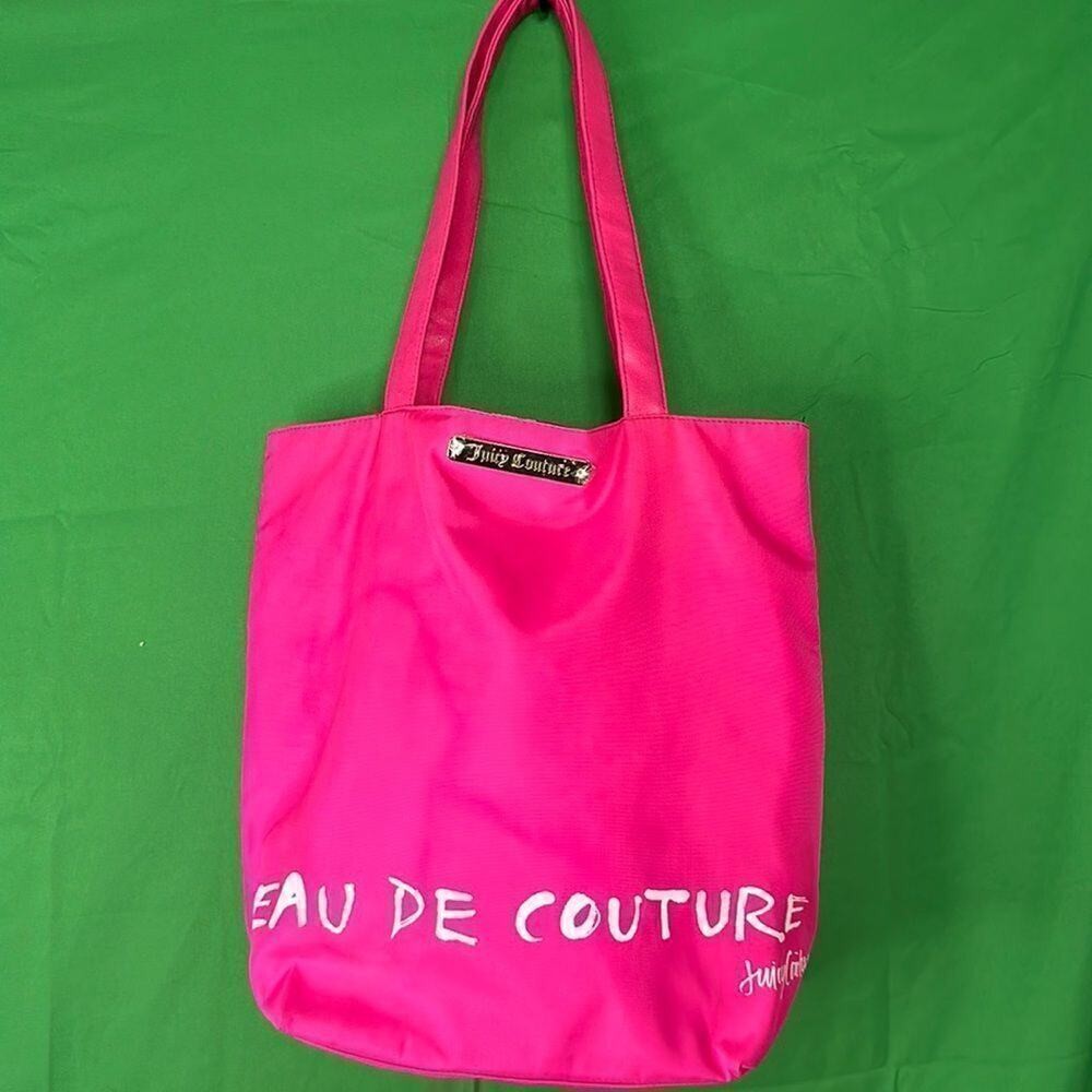 Juicy Couture hot pink vintage huge big giant beach bag tote.